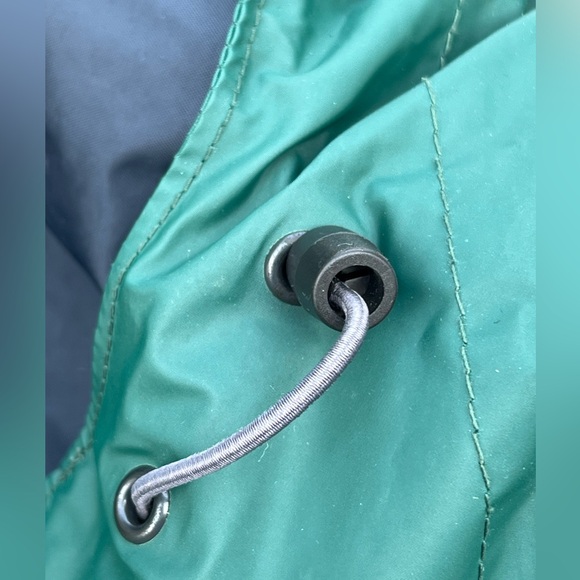Columbia Men's Large Green Hood Snap Zip‎ Pockets Breathable Waterproof Jacket - Picture 11 of 15